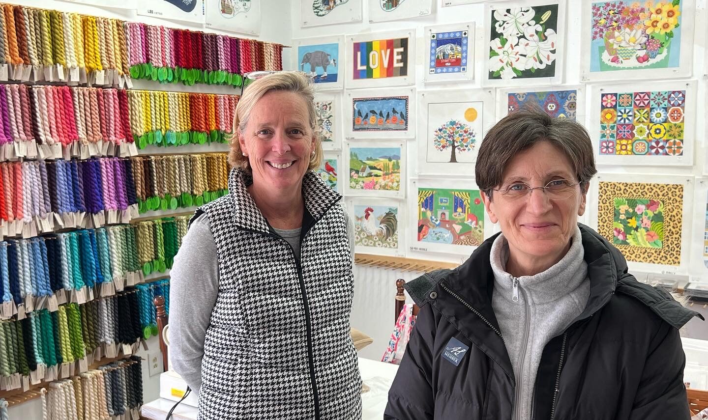 Maria and Maryann standing in the store