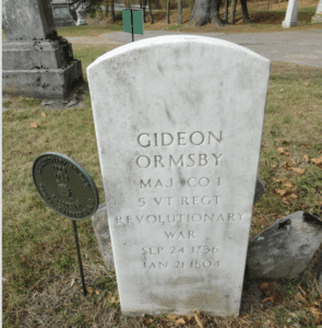 Grave Stone of Gideon Ormsby