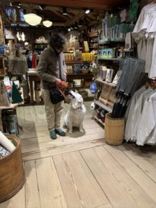 MaryAnn with Syby at the Vermont Country Store