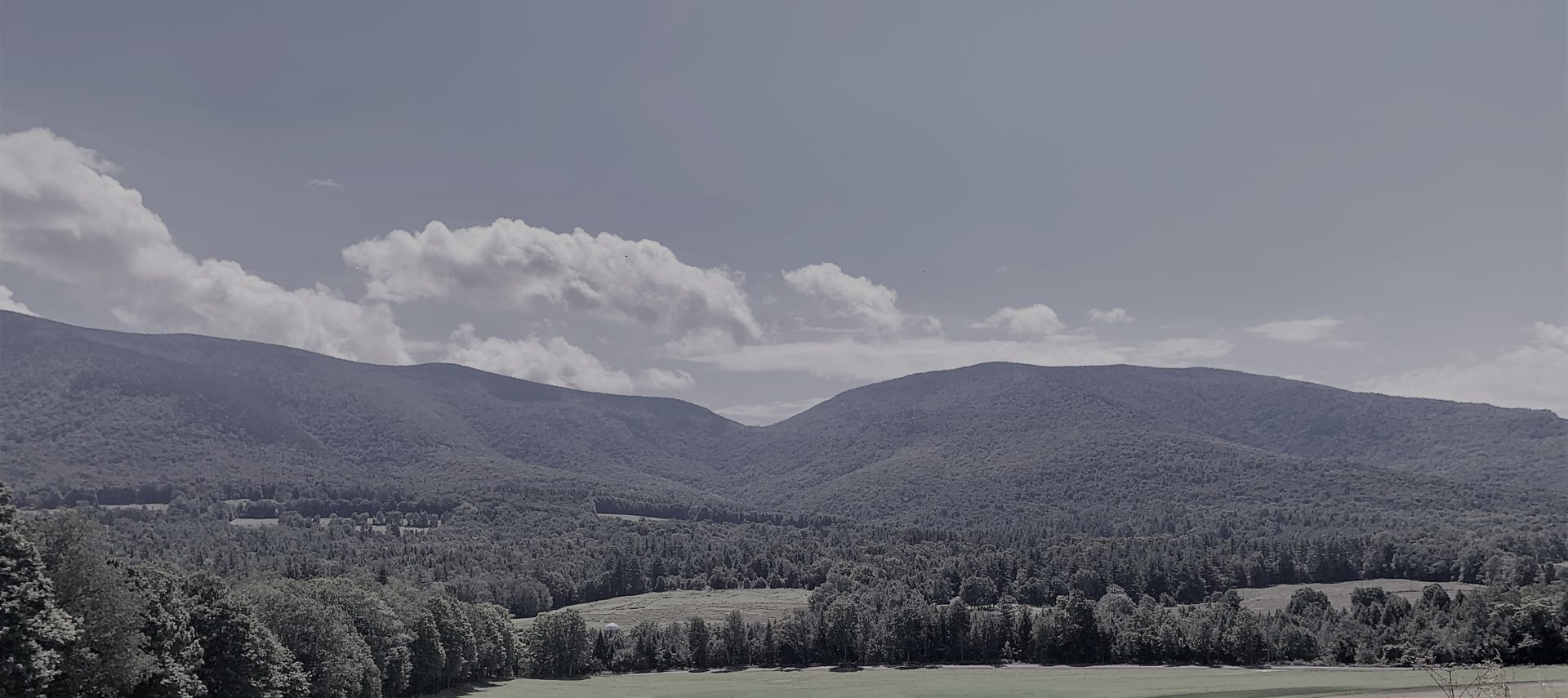 Mountain in black and white