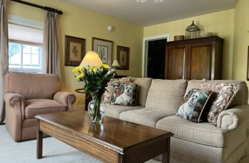 Frances sitting room looking towards bedroom